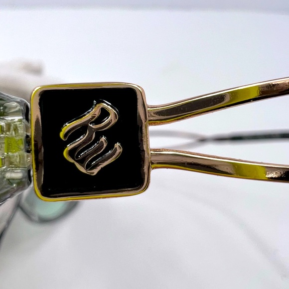 ROCAWEAR BLACK & CLEAR FRAME WITH THE SIDES GOLD SUNGLASSES, 100% UV PROTECTION - Picture 8 of 13